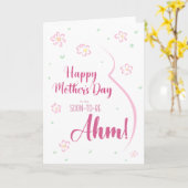 妊婦の母の日のカード カード (黄色い花)