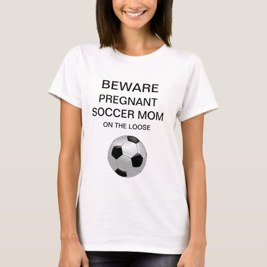 妊婦の気を付ける Tシャツ (正面)