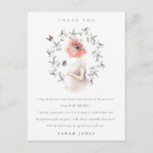 妊婦の紅葉ベイビーシャワーありがとう ポストカード (正面)