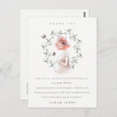 妊婦の紅葉ベイビーシャワーありがとう ポストカード (正面/裏面)