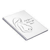 妊婦の腹ハートの妊娠ジャーナル ノートブック (右側)