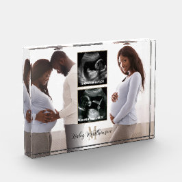 妊婦のKeepsake 4枚モノグラムイニシャル フォトブロック