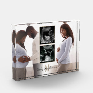 妊婦のKeepsake 4枚モノグラムイニシャル フォトブロック