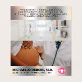 妊婦を診察する医師 名刺 (外部フラット)