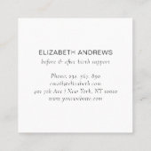 妊婦イラストレーション | 助産師 スクエア名刺 (裏面)