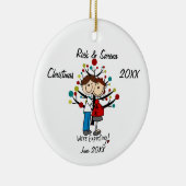 妊婦カップルホリデイオーナメント セラミックオーナメント (右)