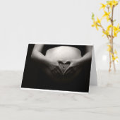 妊婦ハート カード (黄色い花)