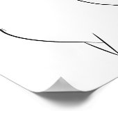 妊婦ラインアートミニマモダンリストスタイリッシュ ポスター (角)