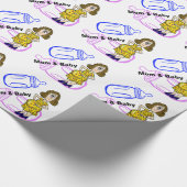 妊婦及び哺乳瓶の包装紙 ラッピングペーパー (角)