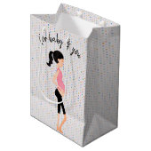 妊婦水玉模様 ミディアムペーパーバッグ (正面アングル)