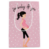 妊婦水玉模様 ミディアムペーパーバッグ (正面)