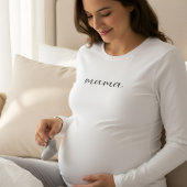 妊婦用ソフトロングスリーブトップス Tシャツ