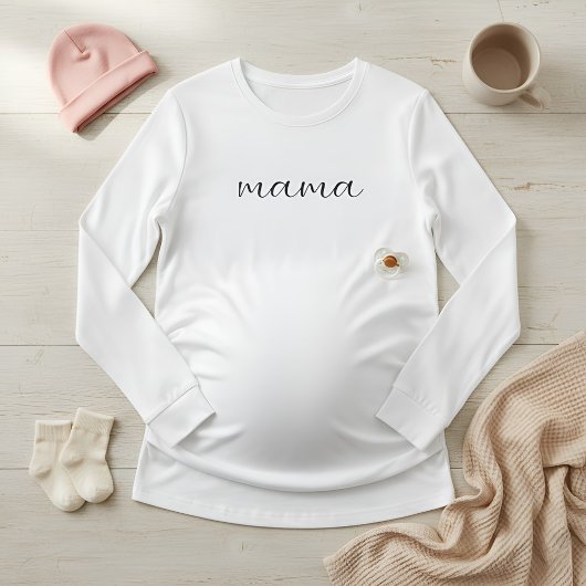 妊婦用ソフトロングスリーブトップス Tシャツ