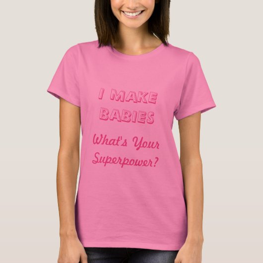 妊婦用ピンクのタンクトップ Tシャツ (正面)