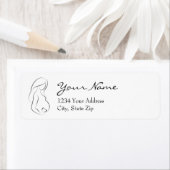 妊婦腹ハート妊娠 ラベル (インサイチュ)