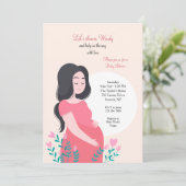 妊婦赤ちゃんシャワー招待状 招待状 (スタンド正面)