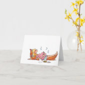 妊婦音楽Notecard カード (黄色い花)