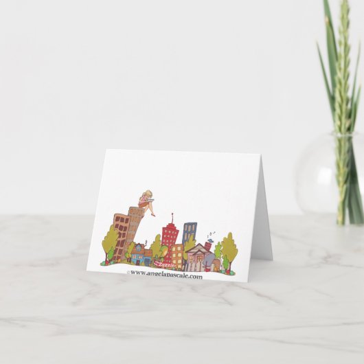 妊婦音楽Notecard カード (裏面)