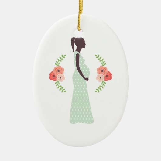 妊婦 セラミックオーナメント (正面)