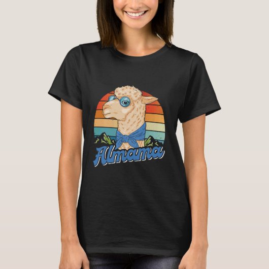 妊婦 ALMAMA BABY 面白い妊娠 Tシャツ (正面)