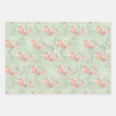 妊産婦の赤ちゃんピンク ラッピングペーパーシート (正面2)