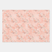 妊産婦の赤ちゃんピンク ラッピングペーパーシート (正面)
