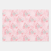 妊産婦の赤ちゃんピンク ラッピングペーパーシート (正面)