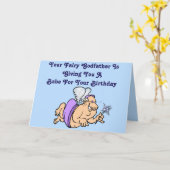 『妖おもしろい精のゴッドファザー』誕生日カード（赤ちゃん付き） カード (黄色い花)