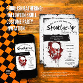 妖怪の集まり:ハロウィーンスカルの衣装パーティー 招待状