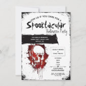 妖怪の集まり:ハロウィーンスカルの衣装パーティー 招待状 (正面)