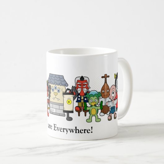 妖怪は至る所に存在すカスタムる日本の妖怪 コーヒーマグカップ (正面右)