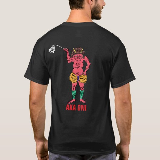 妖怪シリーズ: 赤鬼 Tシャツ (裏面)