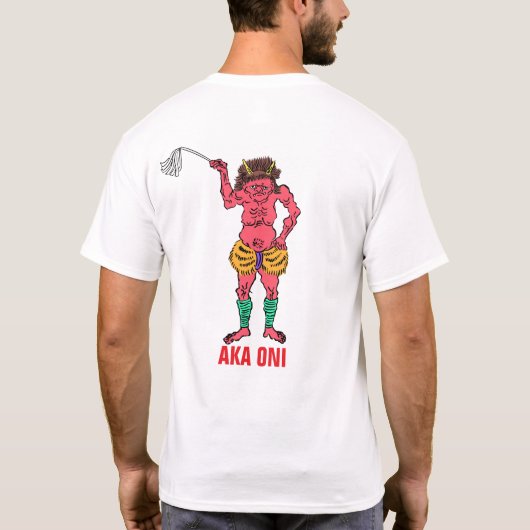 妖怪シリーズ: 赤鬼 Tシャツ (裏面)