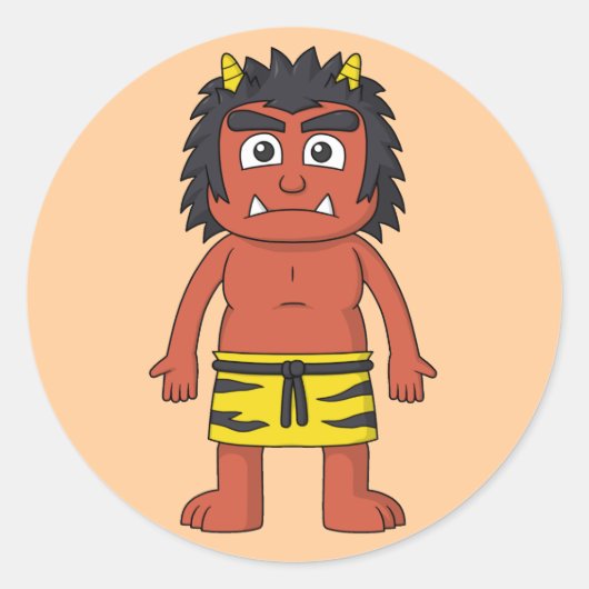 妖怪鬼 ラウンドシール (正面)