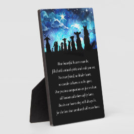 妖気詩を書いたペットの記念碑 フォトプラーク