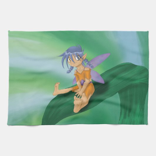妖精おもしろい キッチンタオル (横)