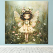 妖精お洒落と山花 キャンバスプリント (インサイチュ (ウッドフロア))