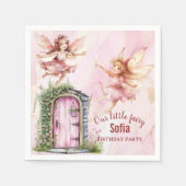 妖精お洒落をテーマにした誕生日パーティー スタンダードカクテルナプキン (正面)