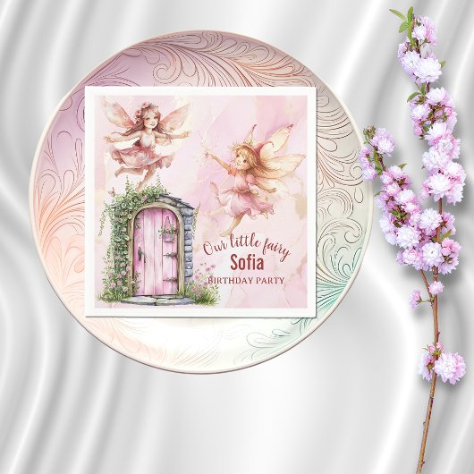 妖精お洒落をテーマにした誕生日パーティー スタンダードカクテルナプキン