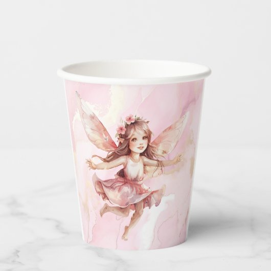 妖精お洒落をテーマにした 紙コップ (正面)