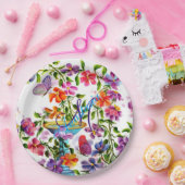 妖精お洒落様鳥風呂モノグラムパーティー ペーパープレート (パーティー)