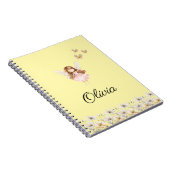 妖精かわいいガーデン魅惑パーソナライズされた名ノート ノートブック (右側)