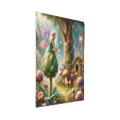 妖精がアーティチョークの魔法のイラストの上に座っている メタルプリント (3/4)