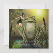 妖精がカエルのキスにファンタジーフラットカー空白のドを望む (正面)