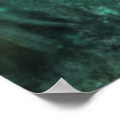 妖精がキノコのパッチに座るプリント ポスター (角)