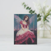 妖精がスイング中 ポストカード (スタンド正面)