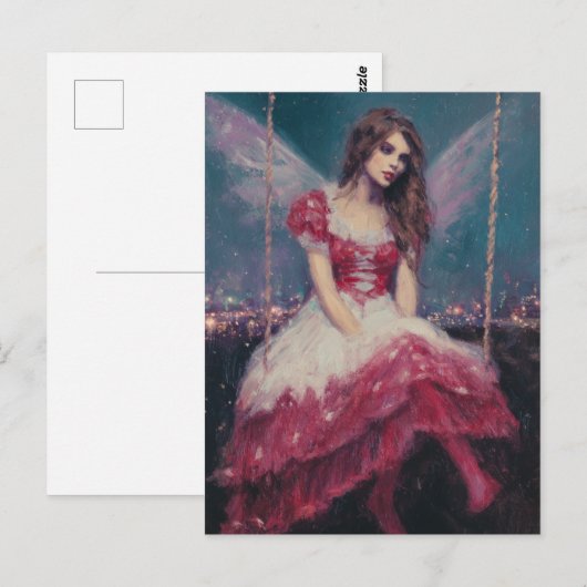 妖精がスイング中 ポストカード (正面/裏面)