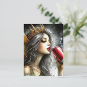 妖精がソーダを飲む ポストカード (スタンド正面)