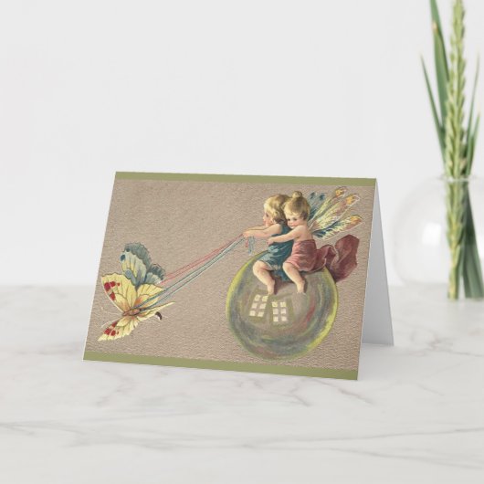 妖精がバブルに乗り込む カード (正面)