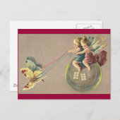 妖精がバブルに乗り込む ポストカード (正面/裏面)